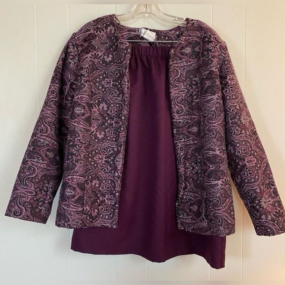 3 Piece Women’s Skirt Pants Set Floral Blazer Skirt Pants 14P *Read*